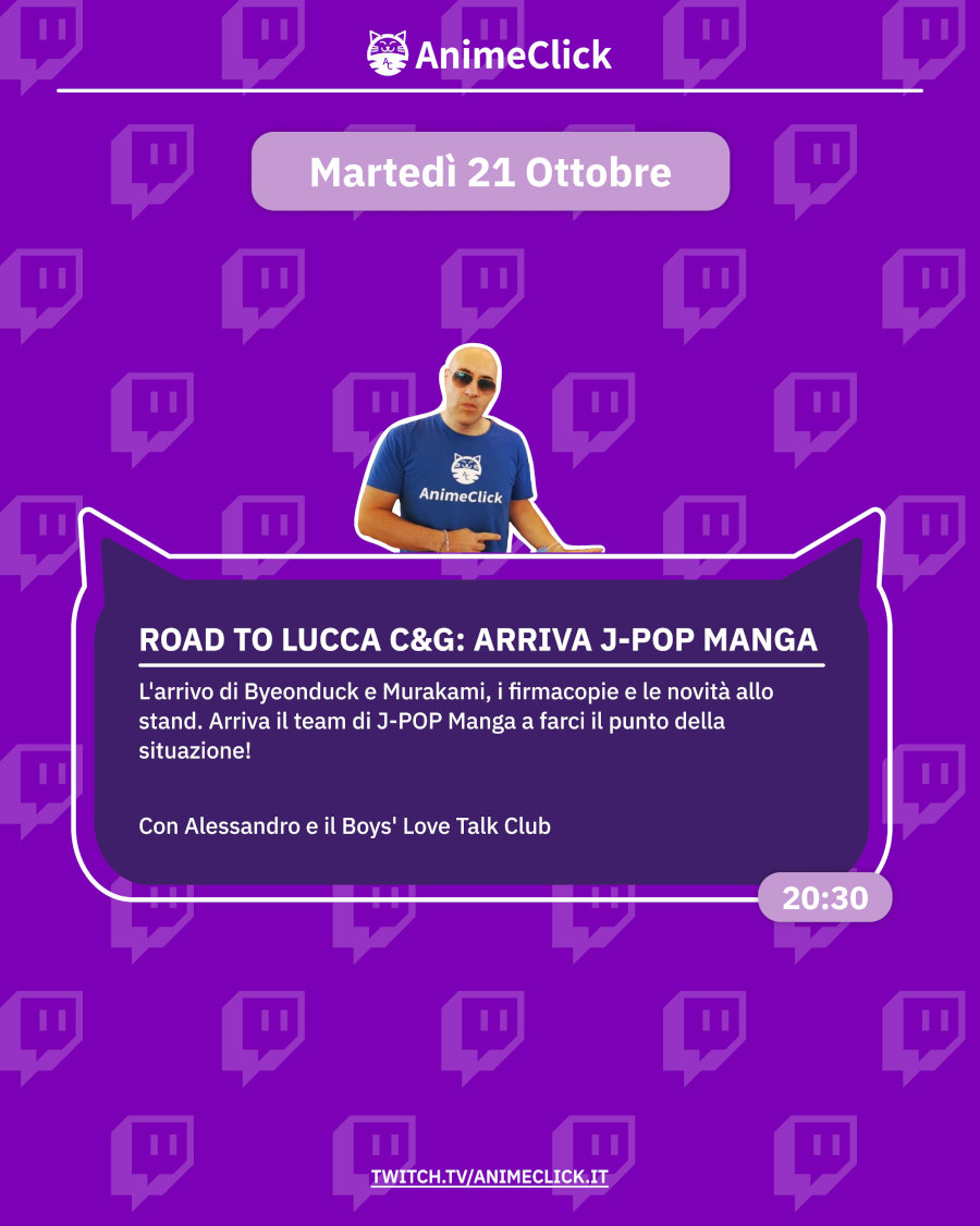 AnimeClick su Twitch: programma dal 20 al 26 ottobre AnimeClick su Twitch: programma dal 20 al 26 ottobre